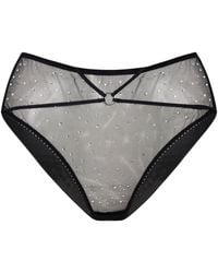 Empress Mimi - Astria High-Waist Cheeky With Crystal Details - Lyst