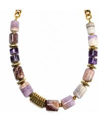 Rachel Nathan - Amethyst & Peach Moonstone Necklace - Lyst