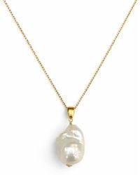 Pearl Code - Iconic Pendant-Filled Chain Necklace With Freshwater Baroque Pearl - Lyst