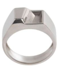 Gutta Design - Magma Ring Rhodium Plated - Lyst