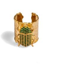 Ebru Jewelry - Egyptian Symbol Scarab Beetle Jade & Chunky Ring - Lyst