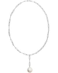 Ora Pearls - Aetia Lariat Xxl Pearl Chain Necklace - Lyst