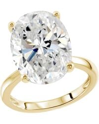 Diamonbliss - Ten Carats Oval Cut Solitaire Cocktail Ring - Lyst