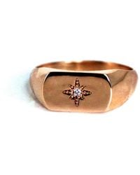VicStoneNYC Fine Jewelry - Natural Diamond Polaris Star Signet Ring - Lyst
