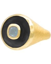 Marcia Moran - Annie Ring Onyx And Tanzanite - Lyst