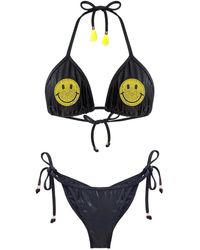 ELIN RITTER IBIZA - Ibiza Smiley Face Metallic Bikini Tamara Pia Black - Lyst