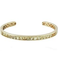 Artisan - Princess Cut Aquamarine Cuff Bracelet - Lyst