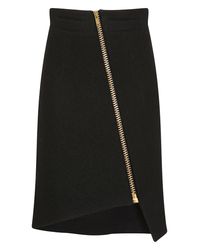 F.j.k by Farah Kadhimi - Kim The High Sculpted Waist Skirt With Asymmetric Front - Lyst