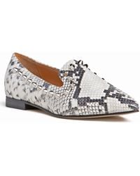 Beautiisoles by Robyn Shreiber Made in Italy - Neutrals Celeste & Snakeprint Leather Loafer Comfortable For Work & Night Wear - Lyst