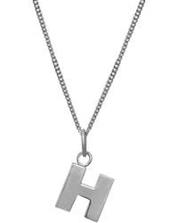 Edge Only - Letter Pendant H Initial Necklace Sterling - Lyst