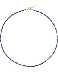 Bombyx House - Tiny Lapis Lazuli Tube Station Necklace - Lyst