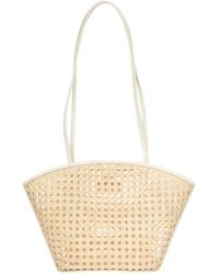 OhSun - Neutrals Ollie Rattan & Leather Shoulder Bag - Lyst