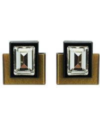 Gissa Bicalho - Handmade Acrylic Earring S Deco Rectangular Cut-off Stone Clay - Lyst