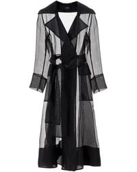 Lita Couture - See Through Organza Trench Coat In - Lyst
