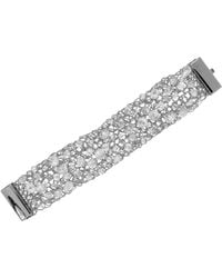 Lavish by Tricia Milaneze - Neutrals Clear & Aurora Handmade Crochet Bracelet - Lyst