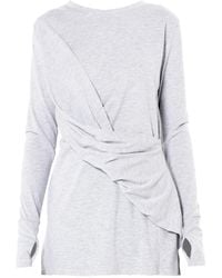 Metamorph - Cotton Slim Fit Top With Thumbhole Sleeves - Lyst