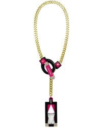 Gissa Bicalho - Handmade Acrylic Necklace Deco T Closure Rectangular Cut Stone - Lyst