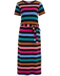 Sugarhill - Flissy Jersey Midi Dress, Multi, Alternating Stripes - Lyst