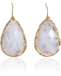 Rare Matters Jewelry - Timeless Nature's Beauty Teardrop Earrings Clear Quartz - Lyst