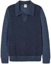 Salts Cashmere - Polo Sweater With Fishermens Rib Detailing - Lyst