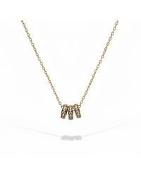 Vicky&Nico - Triple Pavé Ring Necklace - Lyst