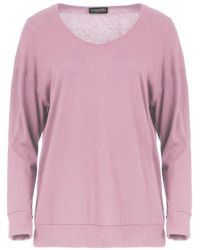 Conquista - Pink V Neck Knit Top - Lyst