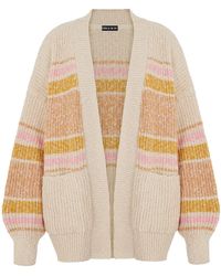 Cara & The Sky - Dani Recycled Cotton Chunky Balloon Sleeve Cardigan - Lyst