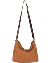Owen Barry - Suede Crossbody Bag Ginger Tan Marizion - Lyst