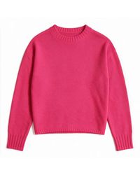 Brodie Cashmere - Cable Sleeve Crew - Lyst