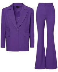 BLUZAT - Deep Suit With Regular Blazer With Double Pocket And Flared Trousers - Lyst