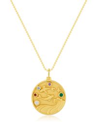 Azura Jewelry New York - Pisces Zodiac Mantra Necklace Vermeil - Lyst