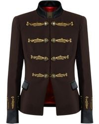 The Extreme Collection - Military Tailored Blazer With Embroidery - Lyst