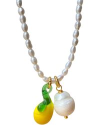 Smilla Brav - Murano Glass Lemon Pearl Necklace - Lyst