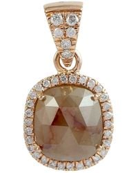 Artisan - Rose Gold Diamond Charm Pendant - Lyst