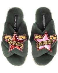 Laines London - Classic Laines Slippers With & Fucking Fabulous Brooches - Lyst