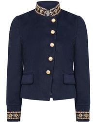 Guinea London - Military Jacket With Sequin Braid Details - Lyst
