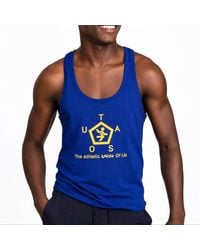 Chuks Collins - Logo Printed Tank Top Royal- Diffusion Collection - Lyst