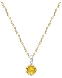 Dinny Hall - November Lemon Quartz Birthstone Pendant - Lyst
