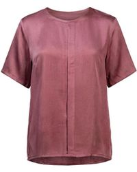 Stovaria - Pure Banana Silk Flowing Blouse - Lyst