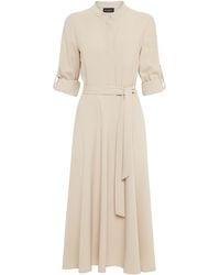 James Lakeland - Neutrals Roll Sleeve Midi Dress - Lyst