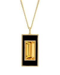 Augustine Jewels - Citrine And Enamel Drop Necklace - Lyst