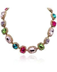 Michael Nash Jewelry - Maureen Multi Pastel And Bright Faceted Stone Necklace - Lyst