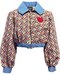 Couture to Your Door - Geometric Tapestry Cropped Bomber Jacket - Lyst