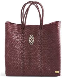 Lolas Bag - Medium Burgundy Tote Bag - Lyst