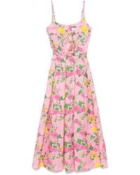 Nissa - Belted Viscose Midi Dress - Lyst