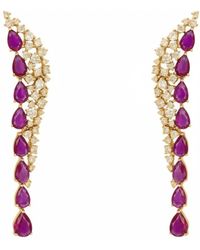 LÁTELITA London - Baroness Gemstone Drop Earrings Ruby - Lyst