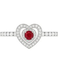 Maison De Gala - Heart Ruby Crystal Bracelet - Lyst