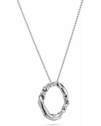Lulu and Boo Jewellery - Medium Molten Halo Solid Sterling Necklace - Lyst