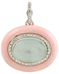 Artisan - Opal & Amethyst Diamond Halo Pendant - Lyst