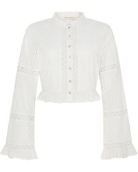 Rose & Nancy - Abi Ivory Lace Broderie Blouse - Lyst